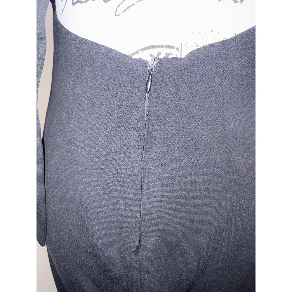 Lulus Black Tie-Back Square Neck Backless Mini Dress Women's Size Medium - Picture 4 of 6